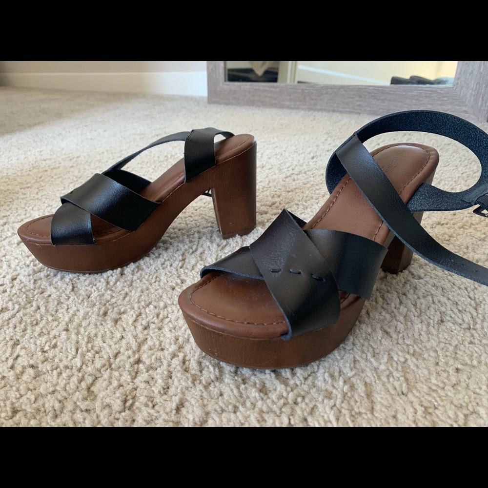 Black platform heels